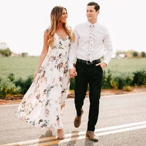 Nanamacs floral white dress